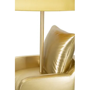 LAMPA NOCNA W STYLU MID-CENTURY ŻÓŁTA 26X46 cm